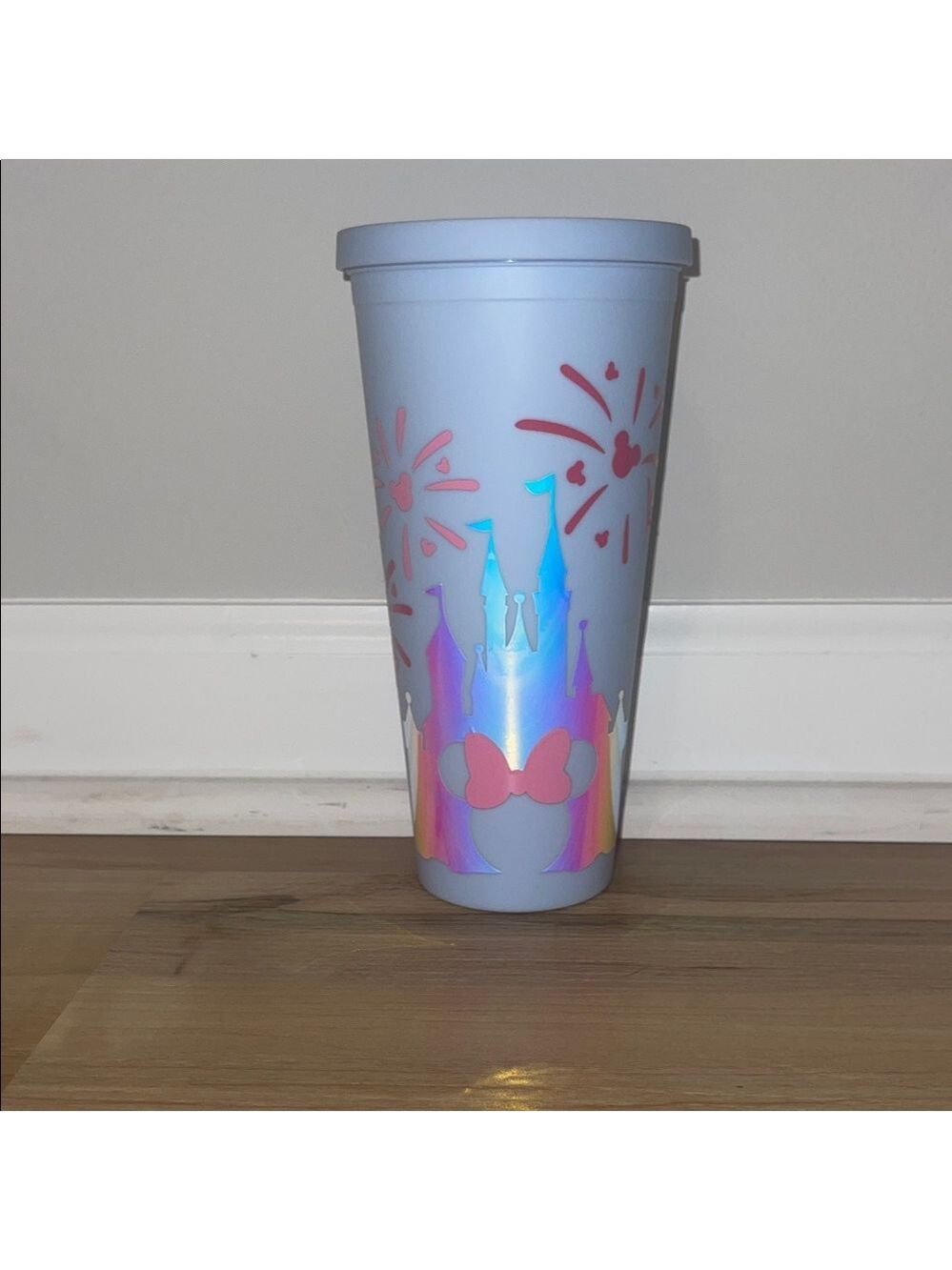 Disney Castle Tumbler with Fireworks Design - Picture 3 of 6